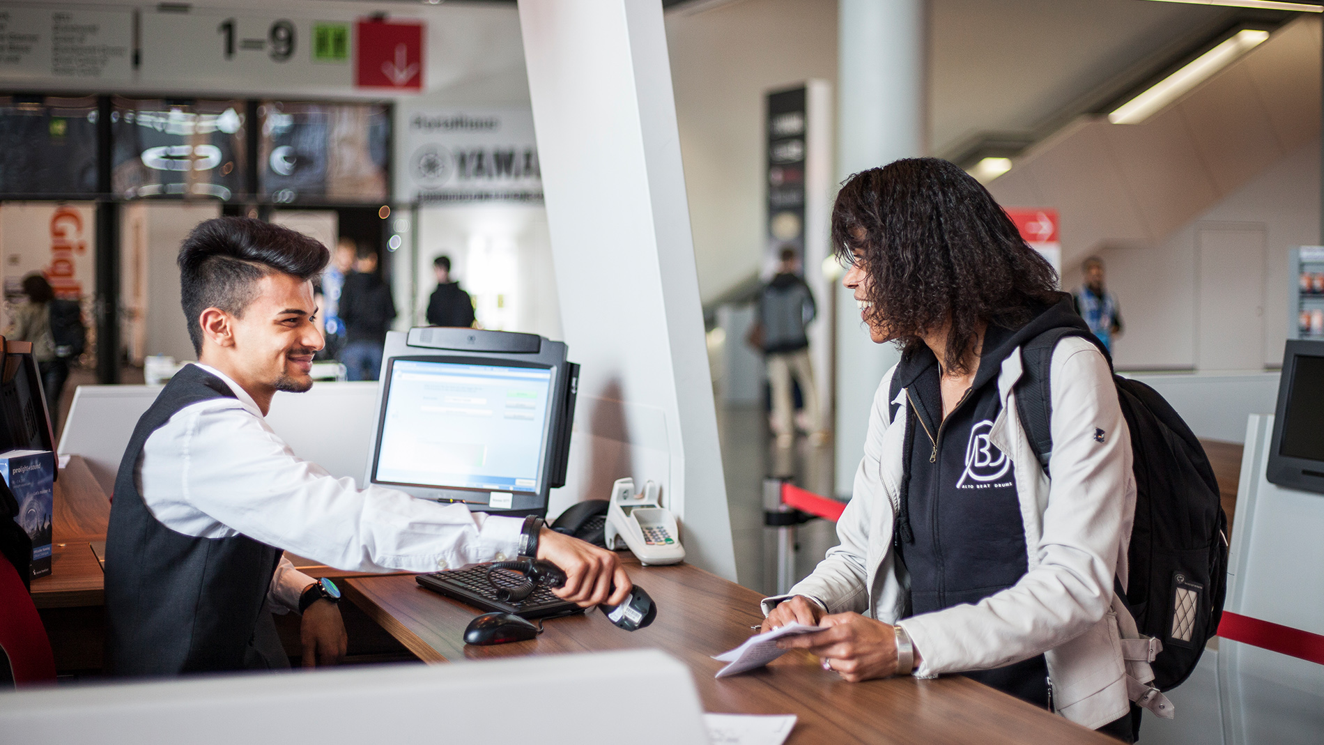 Service bei der Messe Frankfurt