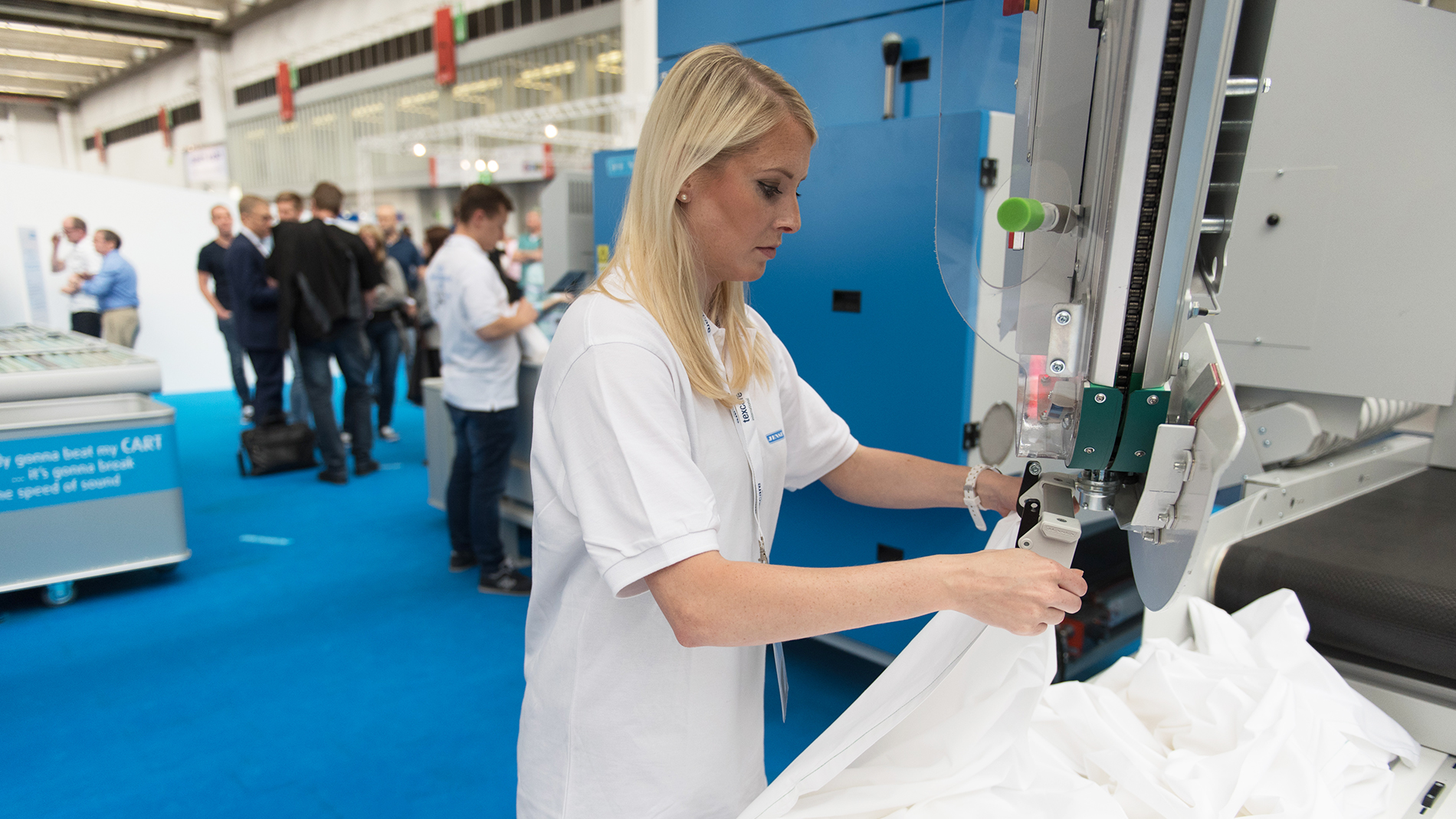 Anwendungssituation auf einer Textilmesse