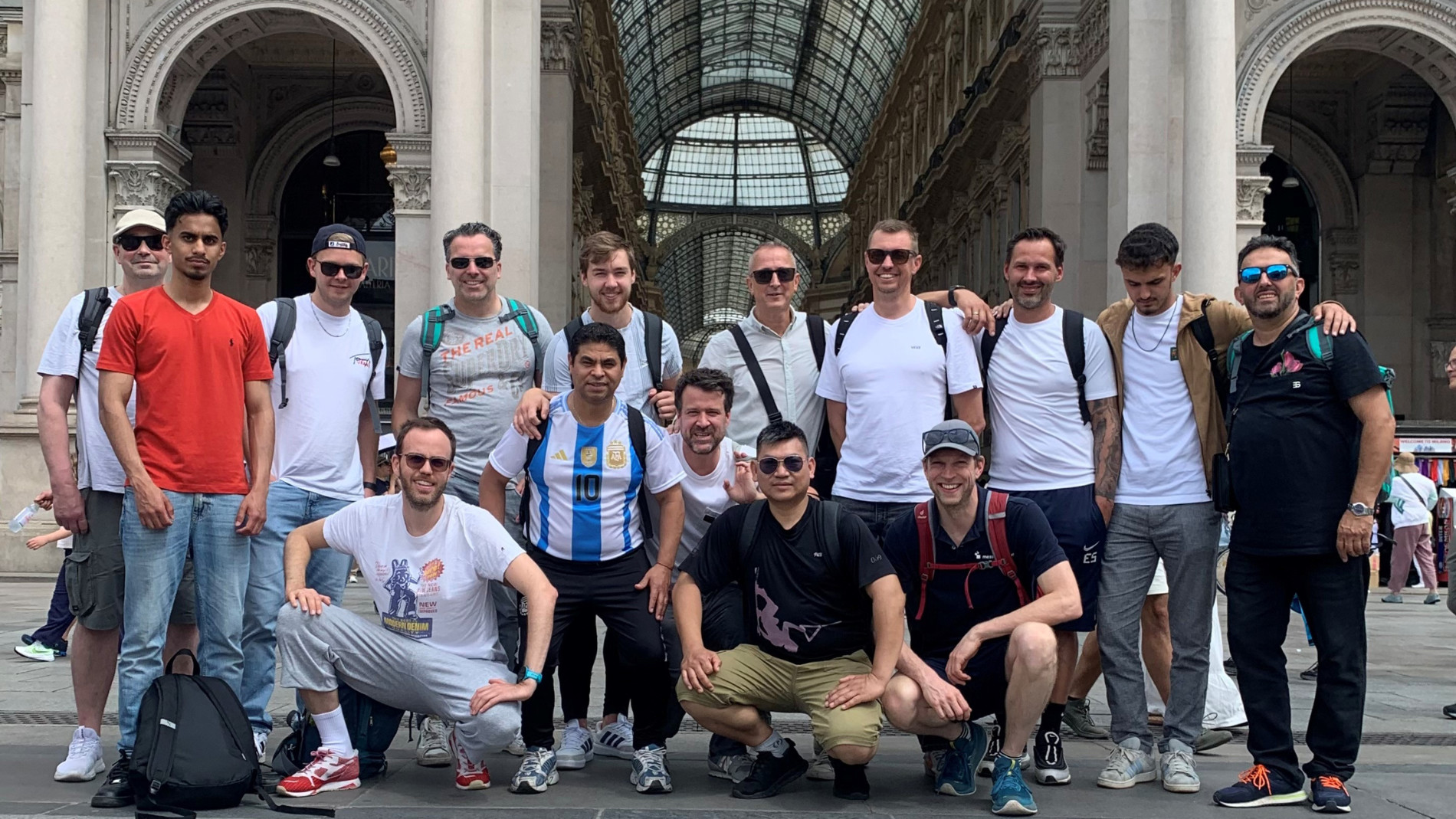 Das Messe Frankfurt-Team unterwegs in Mailand.