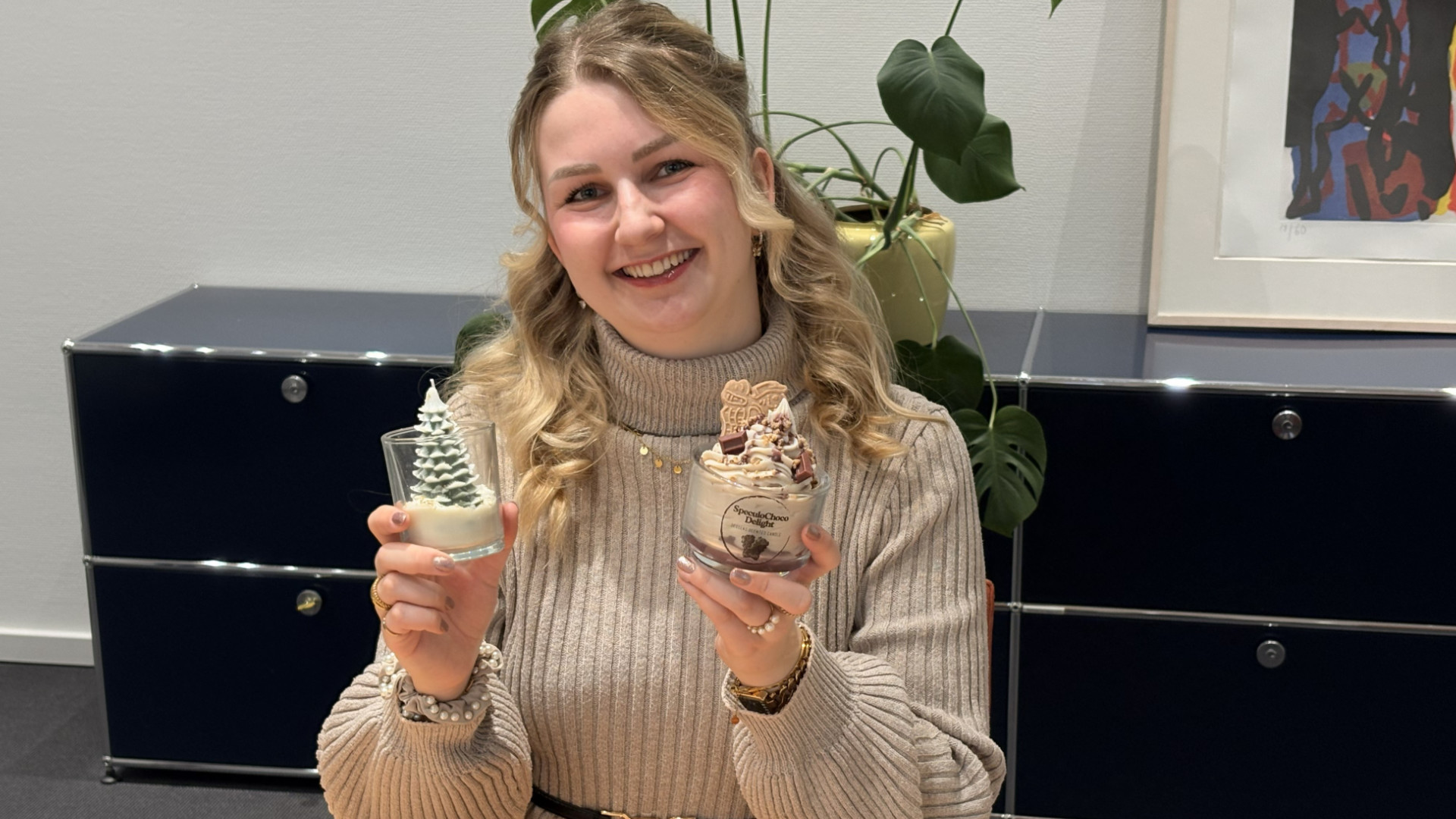 Lena Bruns mit Kerzen