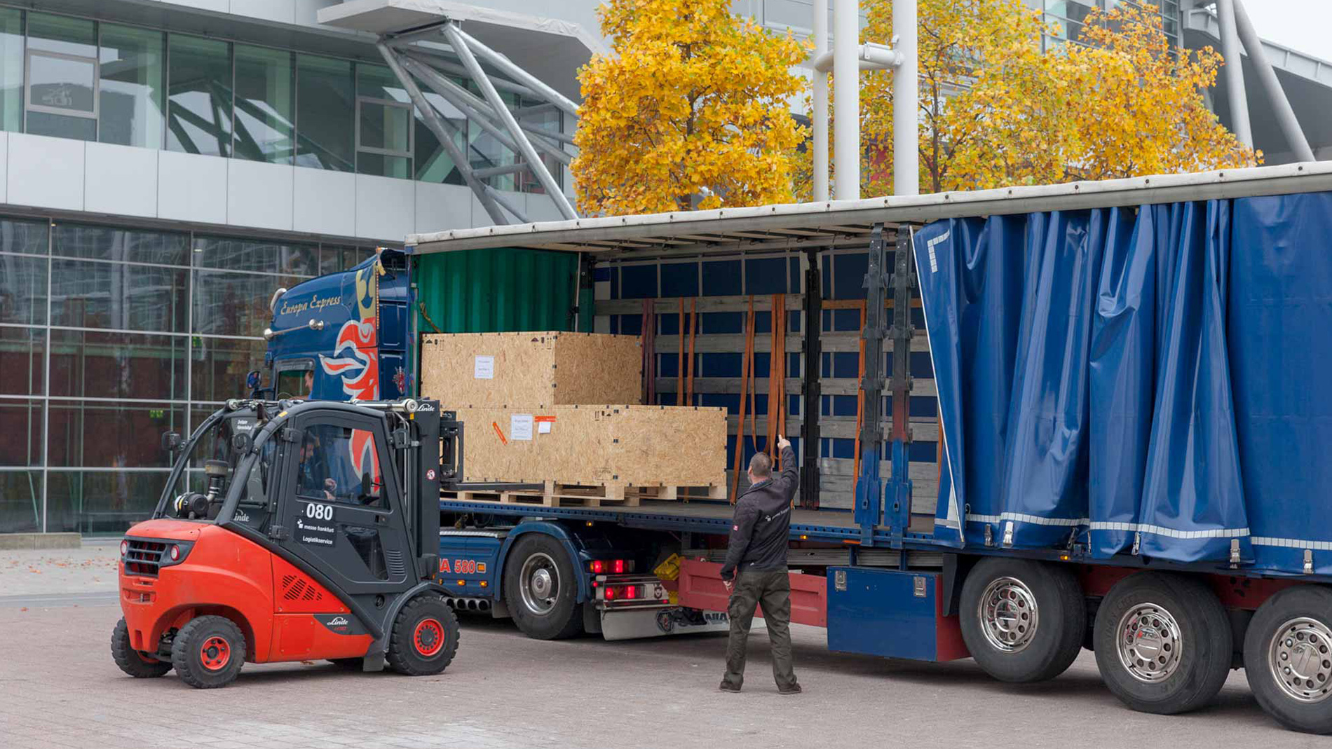 Logistik bei der Messe Frankfurt