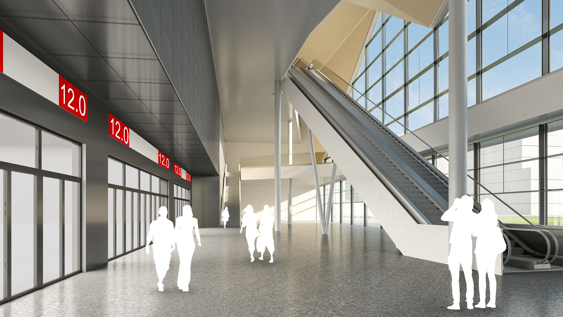 Halle 12 - Rendering kadawittfeldarchitektur
