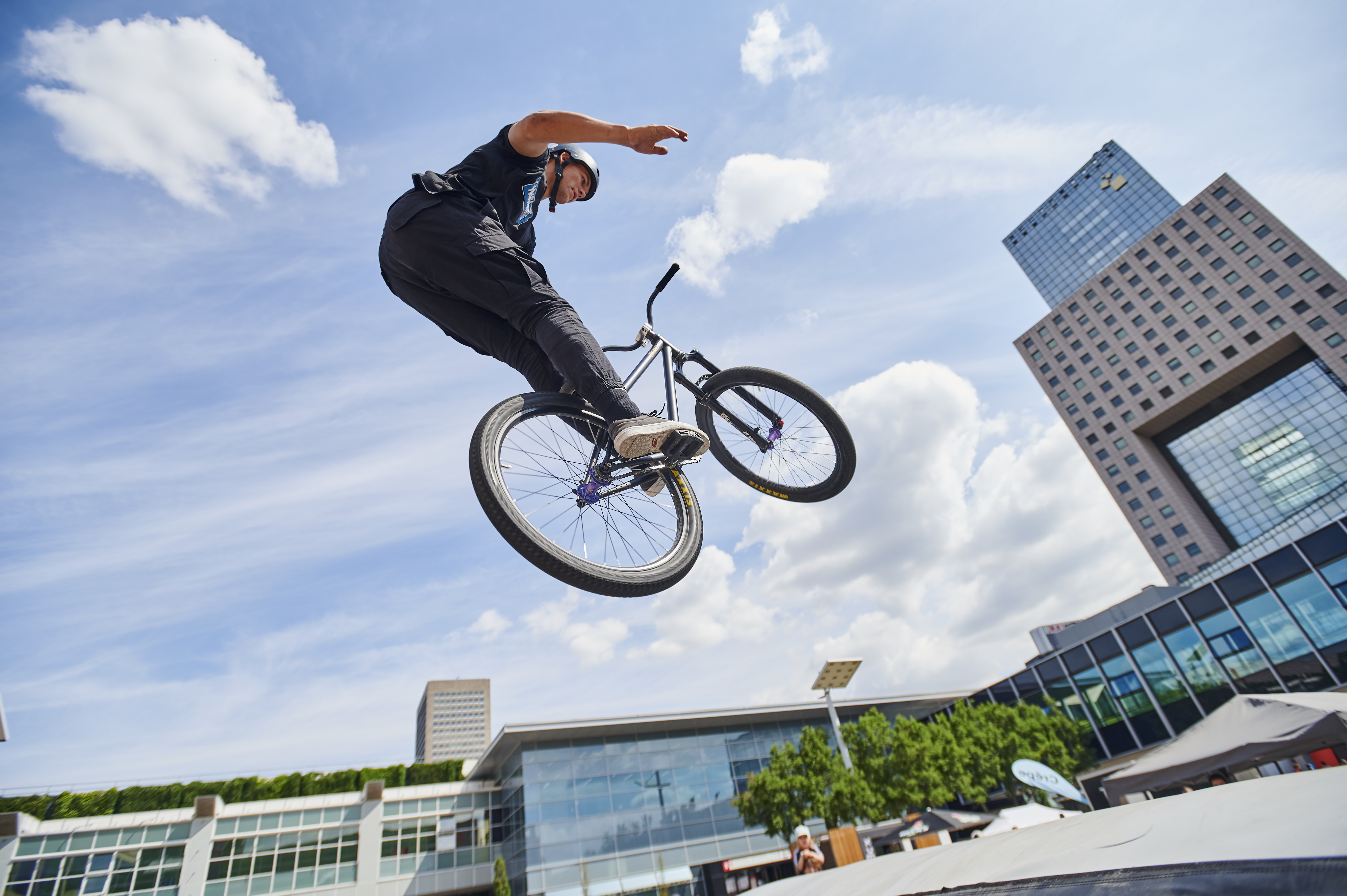 A bike in the air at Eurobike 2022