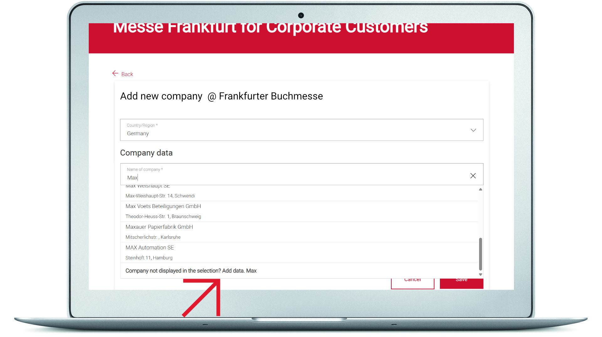 Add or enter new company data