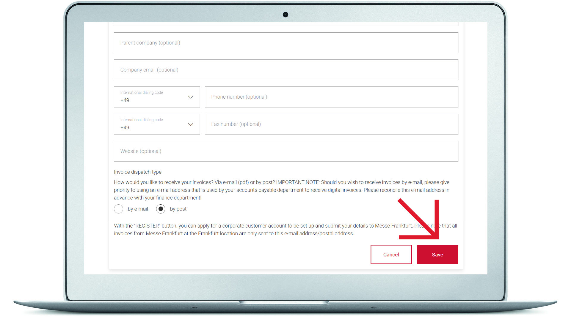 Complete registration