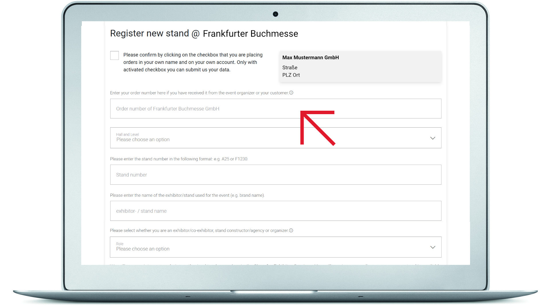Register a stand