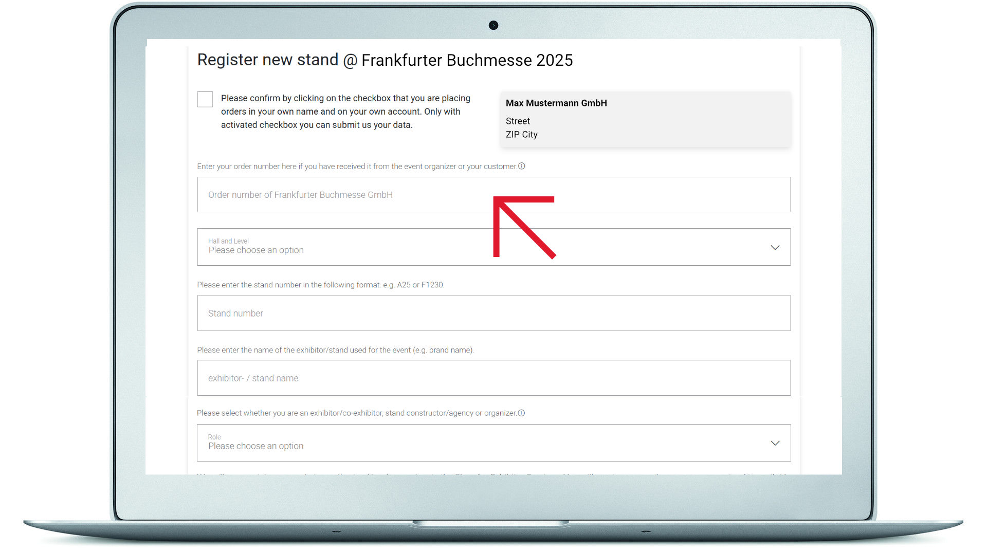 Register a stand