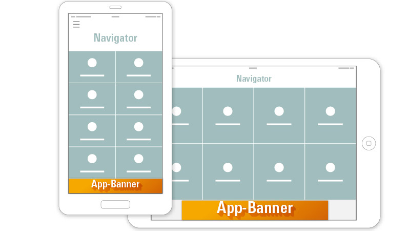 App Banner bei der Messe Frankfurt