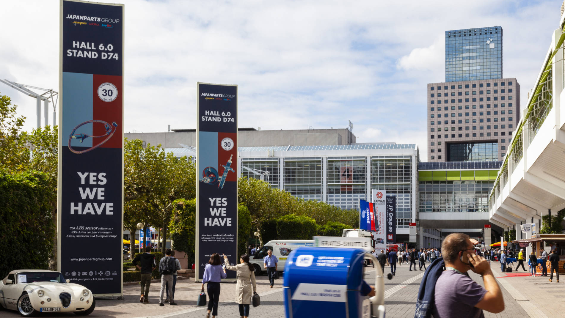 advertising towers Messe Frankfurt