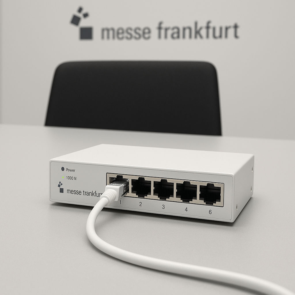 Internetanschluss bei der Messe Frankfurt