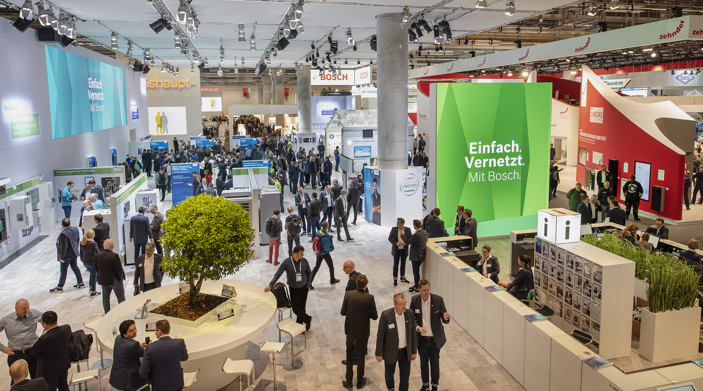 According to a representative poll, 97 percent of visitors were satisfied with the results of their time at ISH 2019. (Source: Messe Frankfurt / Petra Welzel)