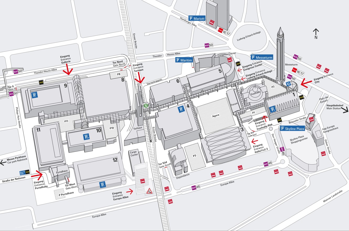 Geländeplan Messe Frankfurt